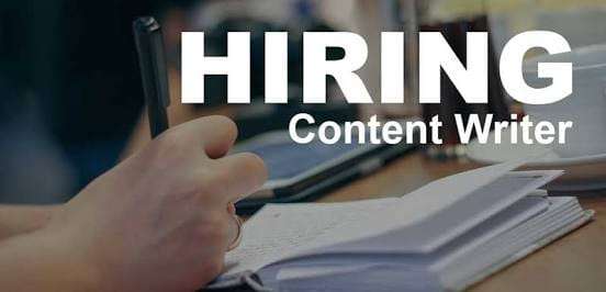 Hiring Content Writers High Salary